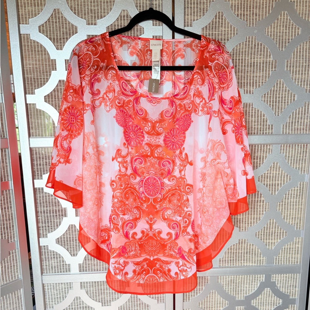 NWT Chico’s Orange Women's Top